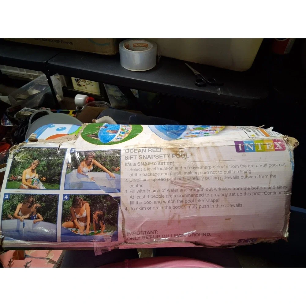 Vintage 8' Intex #58462 Snapset Ready To Fill Pool 8 x 18